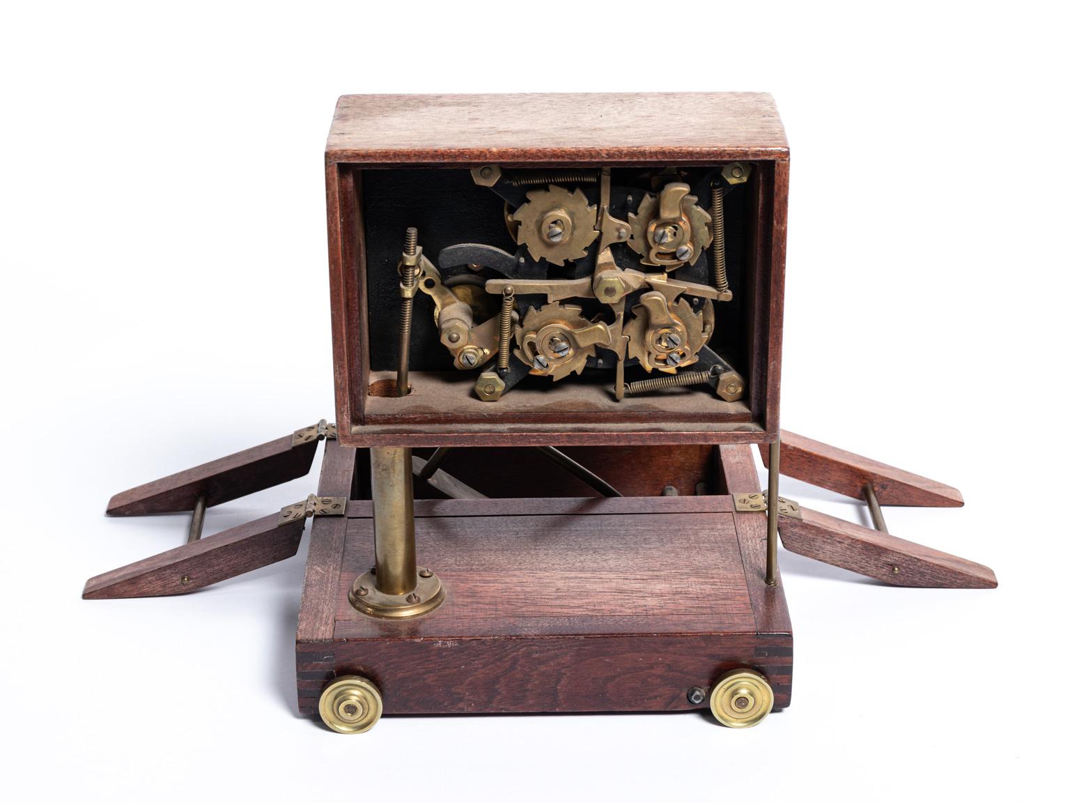 Late 19th Century Punch Clock Apparatus, circa 1870s For Sale