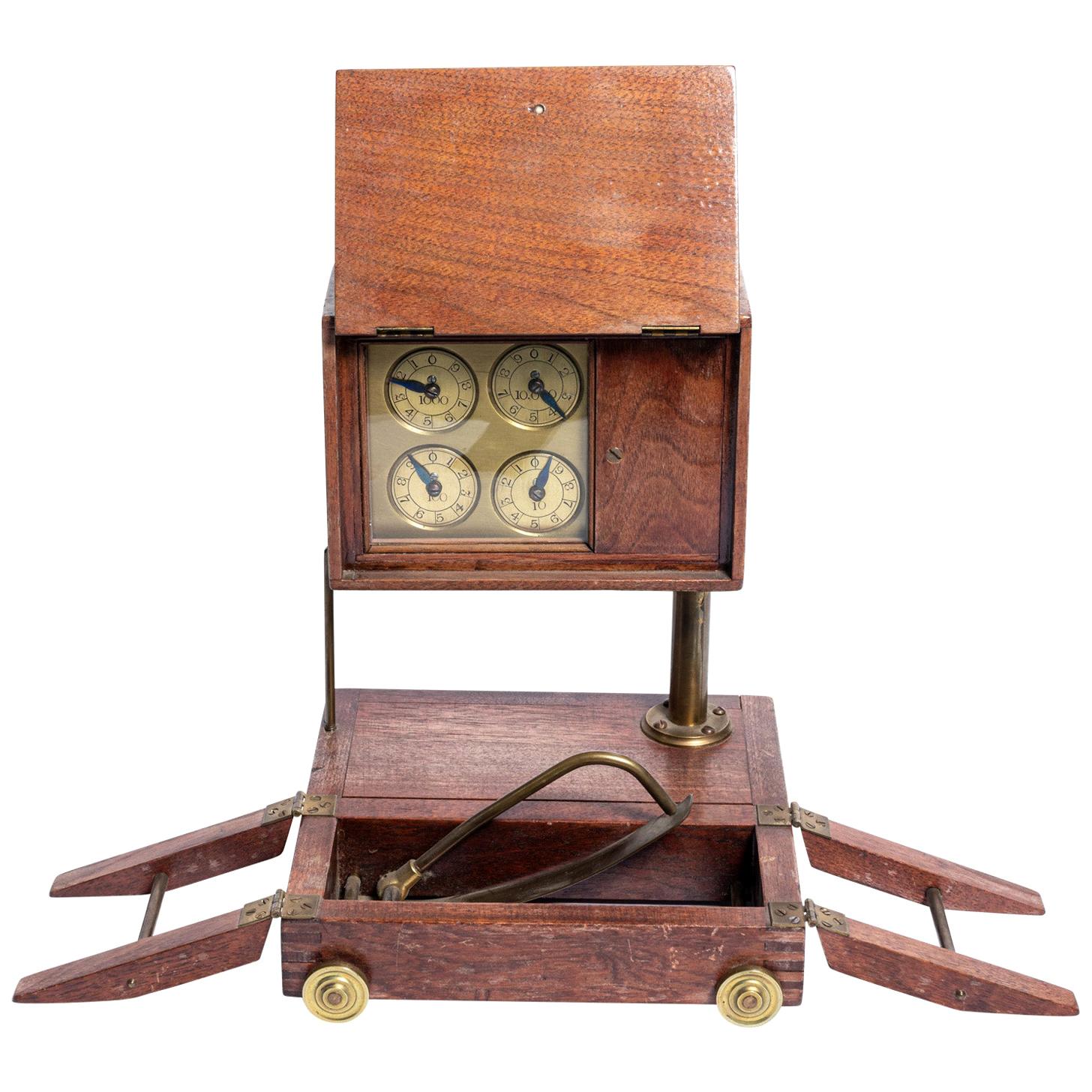 Punch Clock Apparatus, circa 1870s For Sale