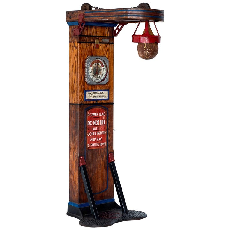 Punching Game Machine, circa 1920s For Sale at 1stDibs