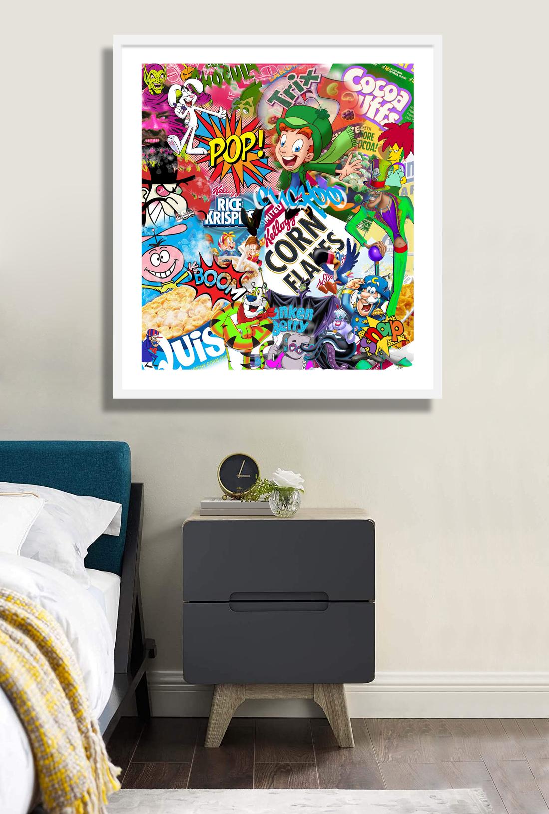Explosive, nostalgic, and irresistibly fun — Cereal Killers by New York pop artist PUNK is a wild celebration of Saturday-morning memories and pop-culture indulgence.

This limited edition giclée bursts with vibrant energy, featuring beloved cereal
