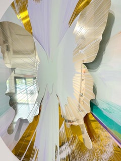 Spin Art Farfalla con specchio d'oro Punk Me Tender #447 Rotondo