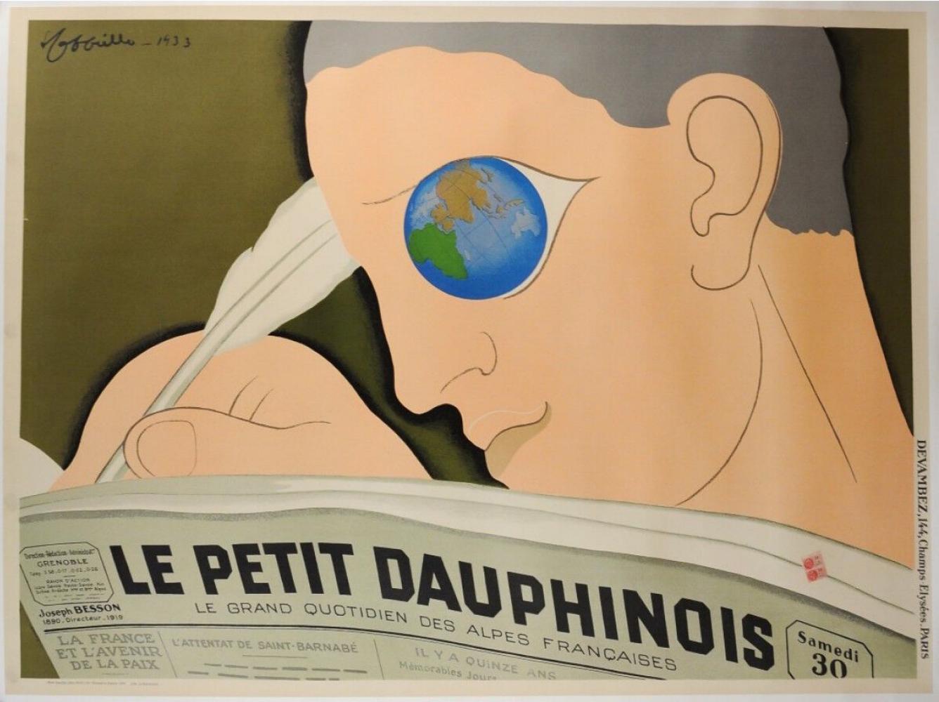 Punk Posters Figurative Print - ORIGINAL VINTAGE POSTER LE PETIT DAUPHINOIS