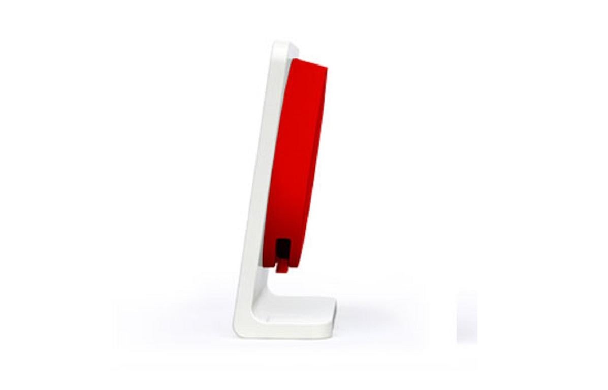 Limited Edition Punkt AC01, Japan Edition. No longer in production. 

Limited Edition alarm clock benefits Japanese Tsunami Victims. The design of this clock is meant to resemble the Rising Sun Japanese flag. 

Information about the