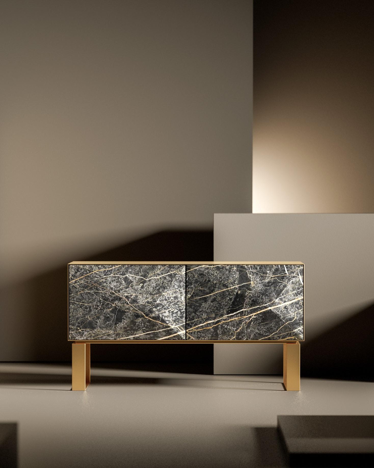 Modern Punta Marble Cabinet by Serafini For Sale