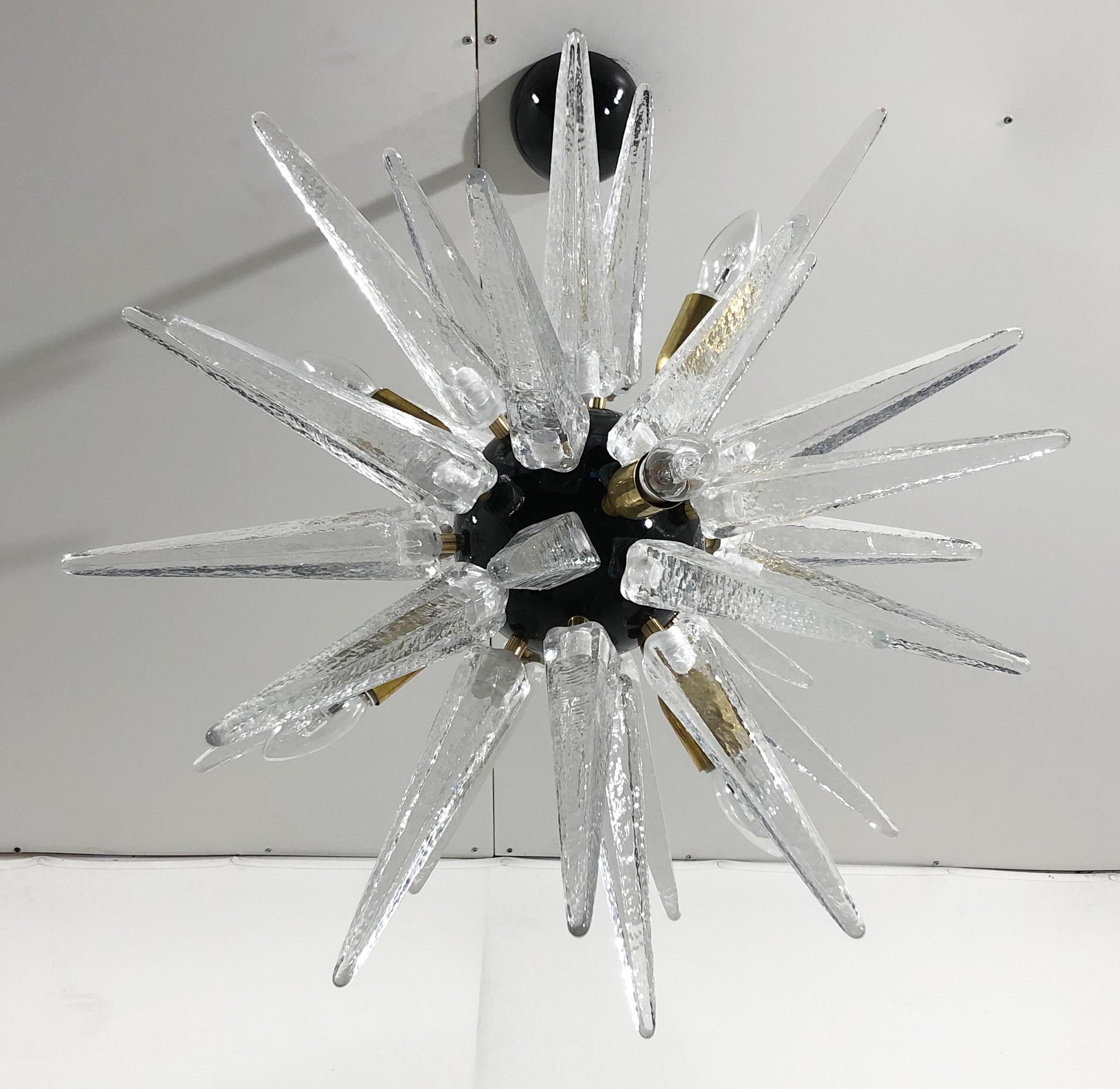 Brass Puntali Sputnik Chandelier by Fabio Ltd For Sale