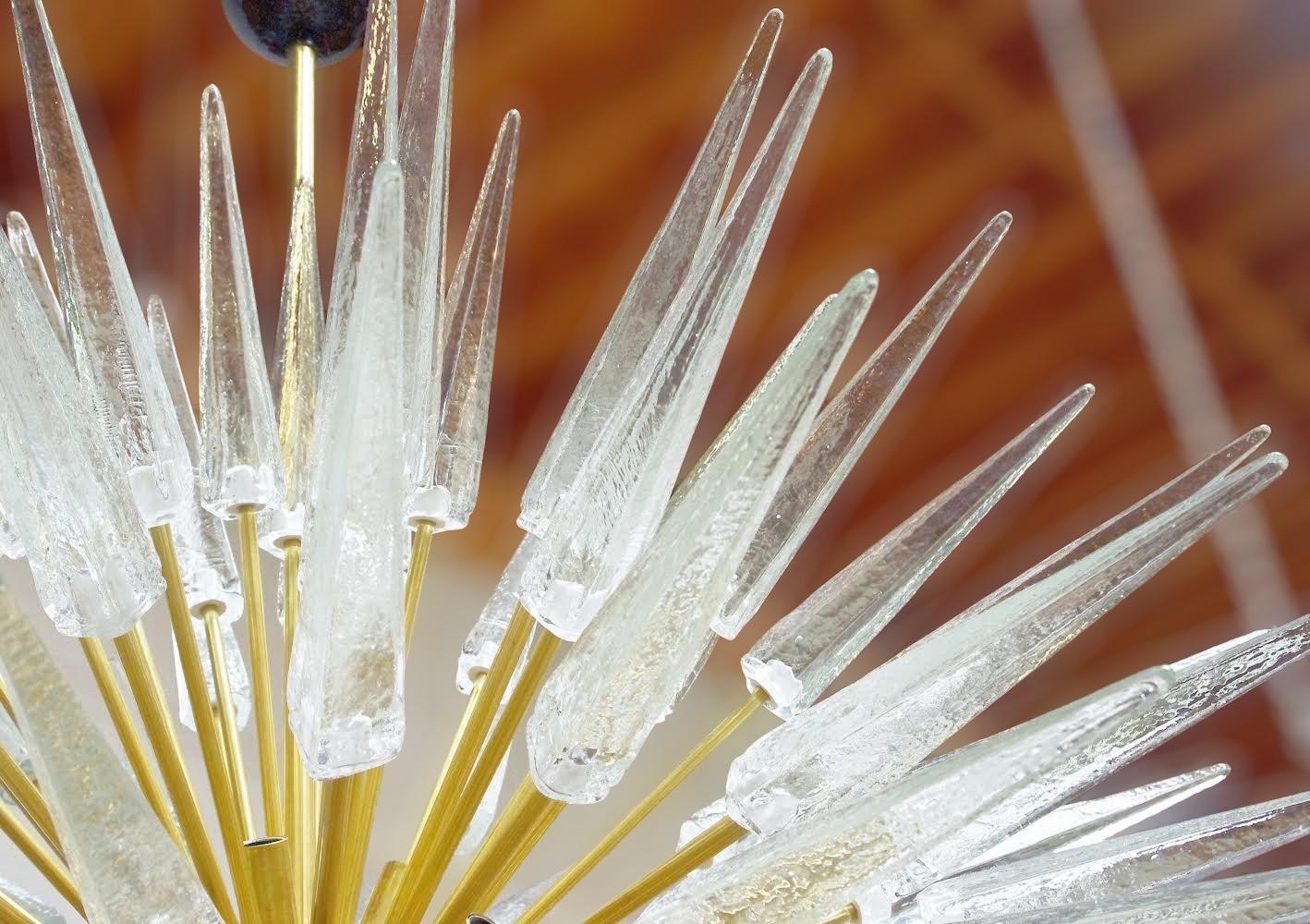 Verre brun Lustre Spoutnik Puntali de Fabio Ltd en vente