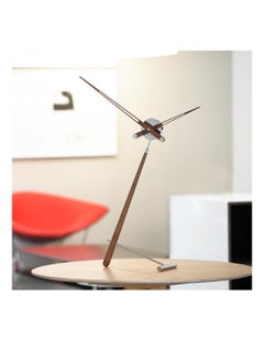 Puntero N Table Clock by Nomon, Walnut & Chrome, Modern Design