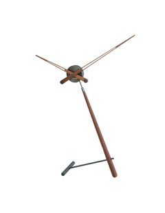 Puntero T Table Clock by Nomon, Walnut & Brass, Modern Design, Spain
