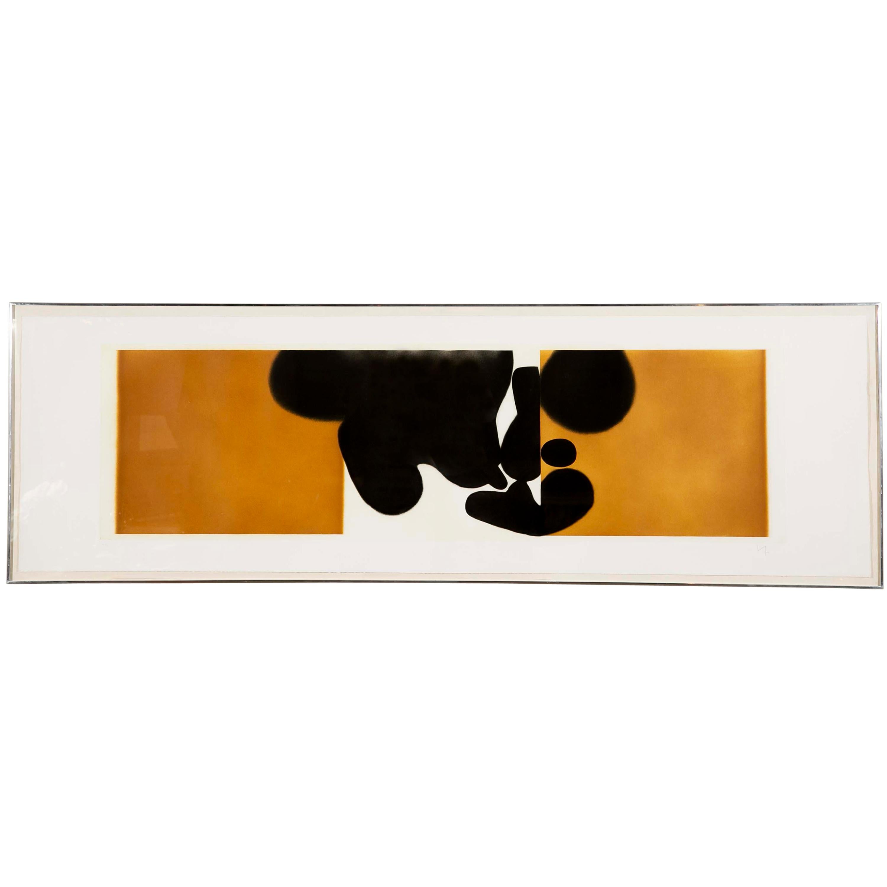 "Punto Di Cantatto 4" Color Etching and Aquatint by Victor Pasmore