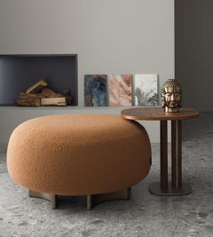 Punto e Virgola Bouclé Wool Pouf by Morica Design
