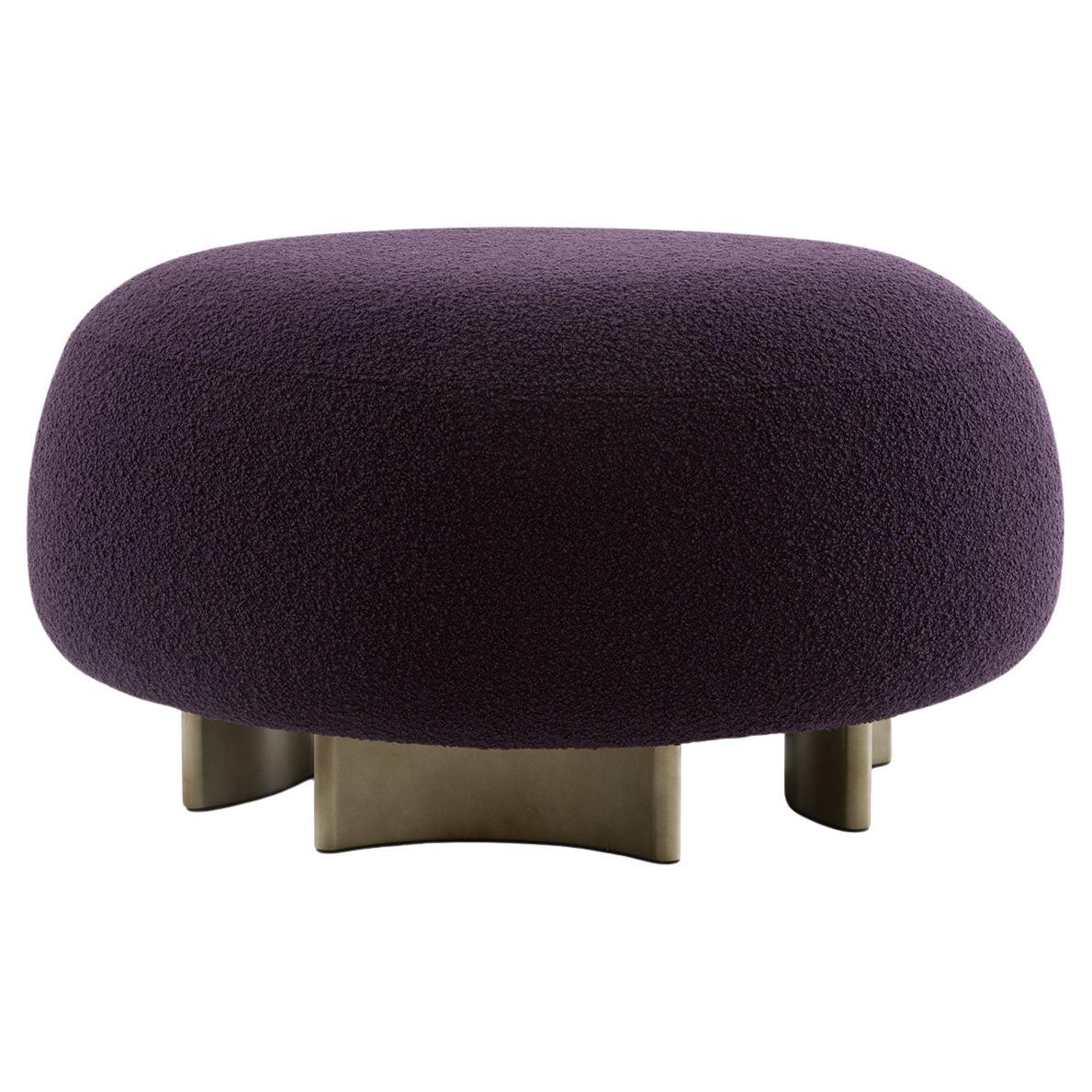 Puf de lana Bouclé Punto e Virgola de Morica Design