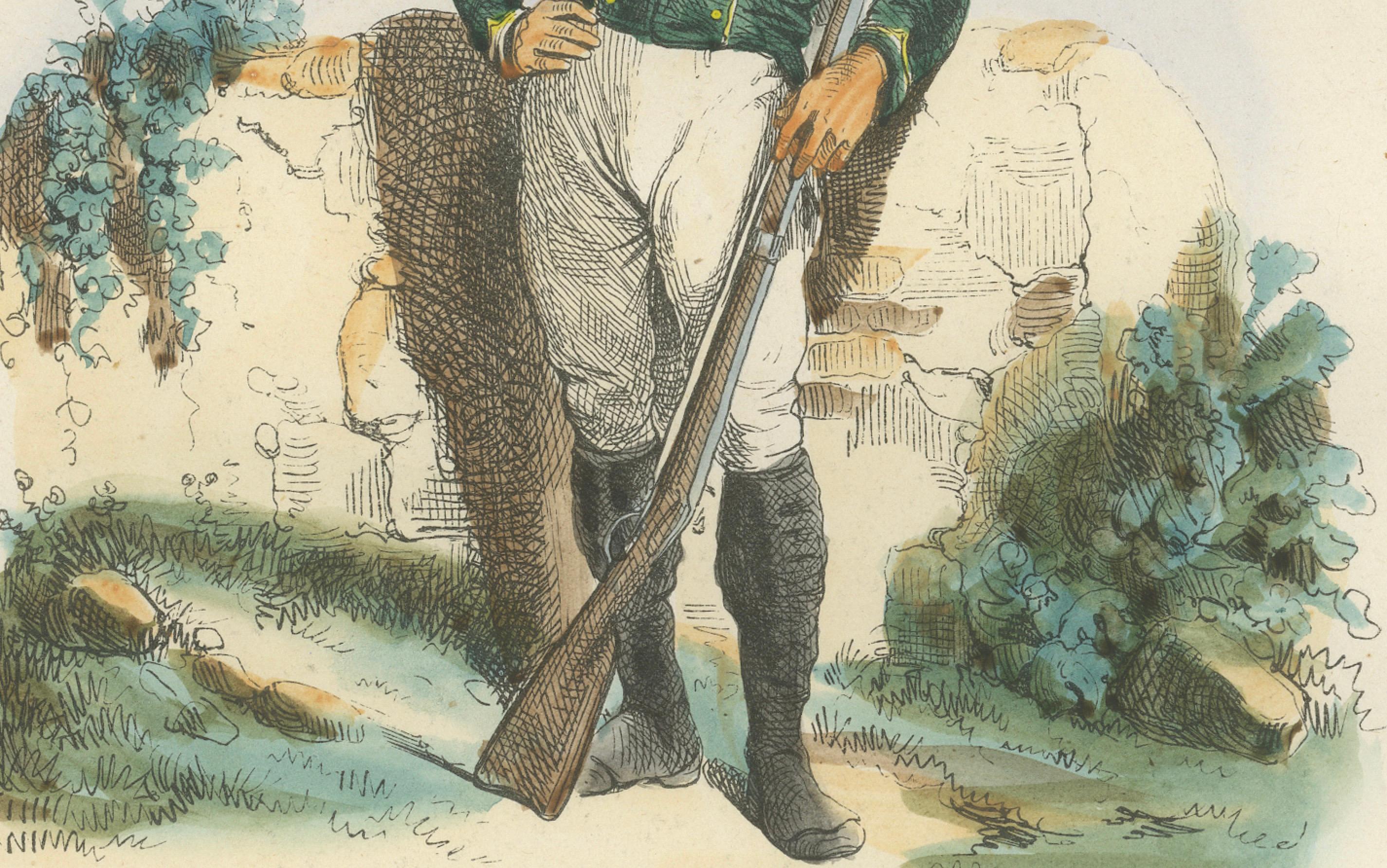 Pupilles of the Imperial Guard, Napoleonic Military Uniform Print, Paris 1843