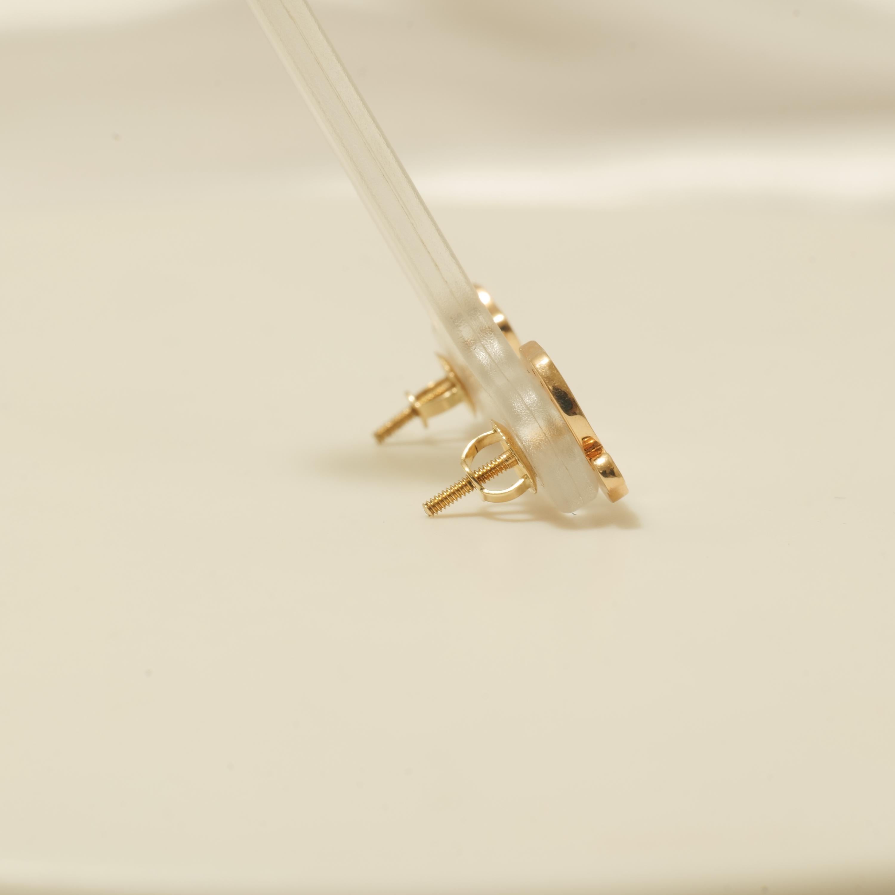 Puppy Diamond Kids Stud Earrings in 14k Solid Gold (Certified) In New Condition For Sale In New Delhi, DL