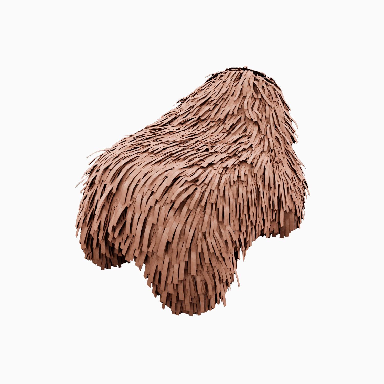 Puppy Pouffe Pink is a hip little seat with luxurious shaggy suede. This cute piece of furniture is a delight around the house like a new pup

For his debut creations, Marcantonio introduced “Vegetal Animal”, a concept that evokes strong emotions