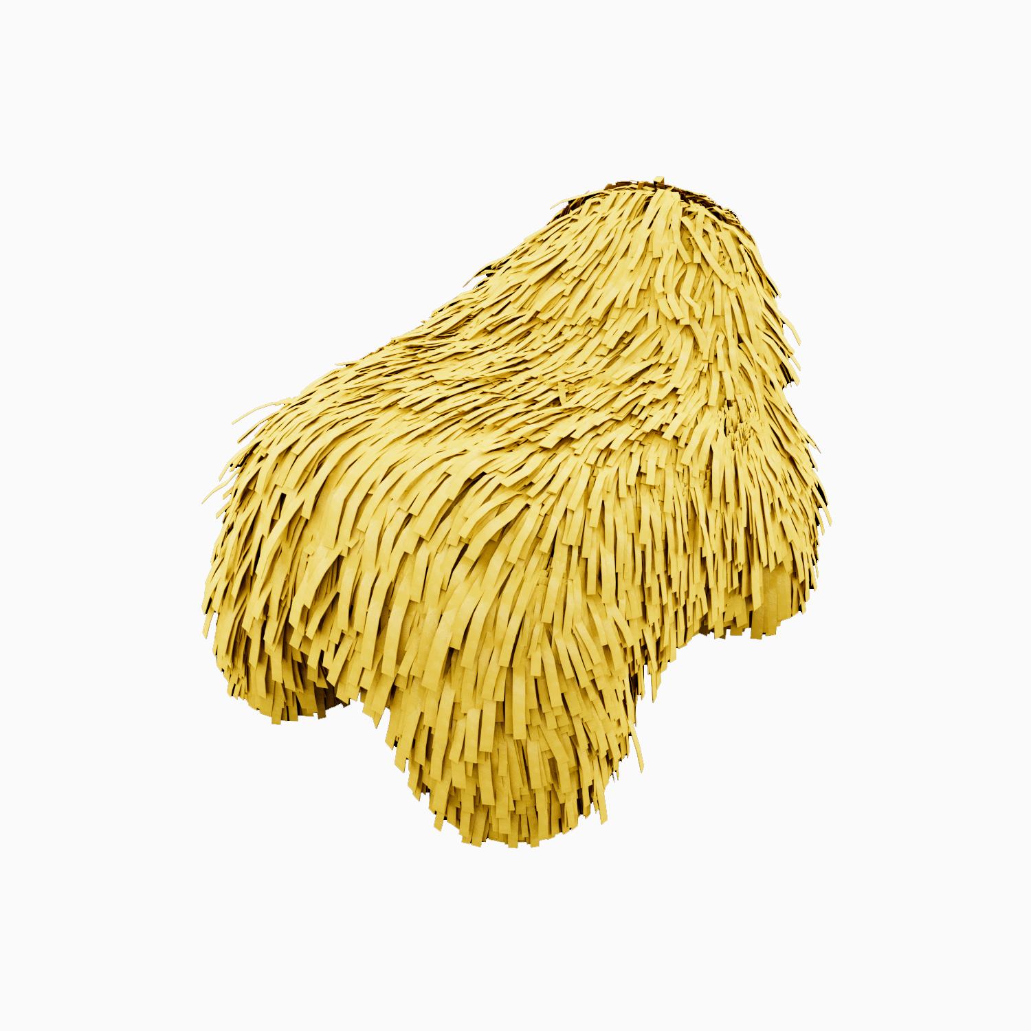 Puppy Pouffe Yellow is a hip little seat with luxurious shaggy suede. This cute piece of furniture is a delight around the house like a new pup

For his debut creations, Marcantonio introduced “Vegetal Animal”, a concept that evokes strong