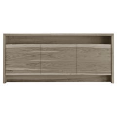 Puraforma Solid Wood Sideborad, Walnut Natural Grey Finish, Contemporary