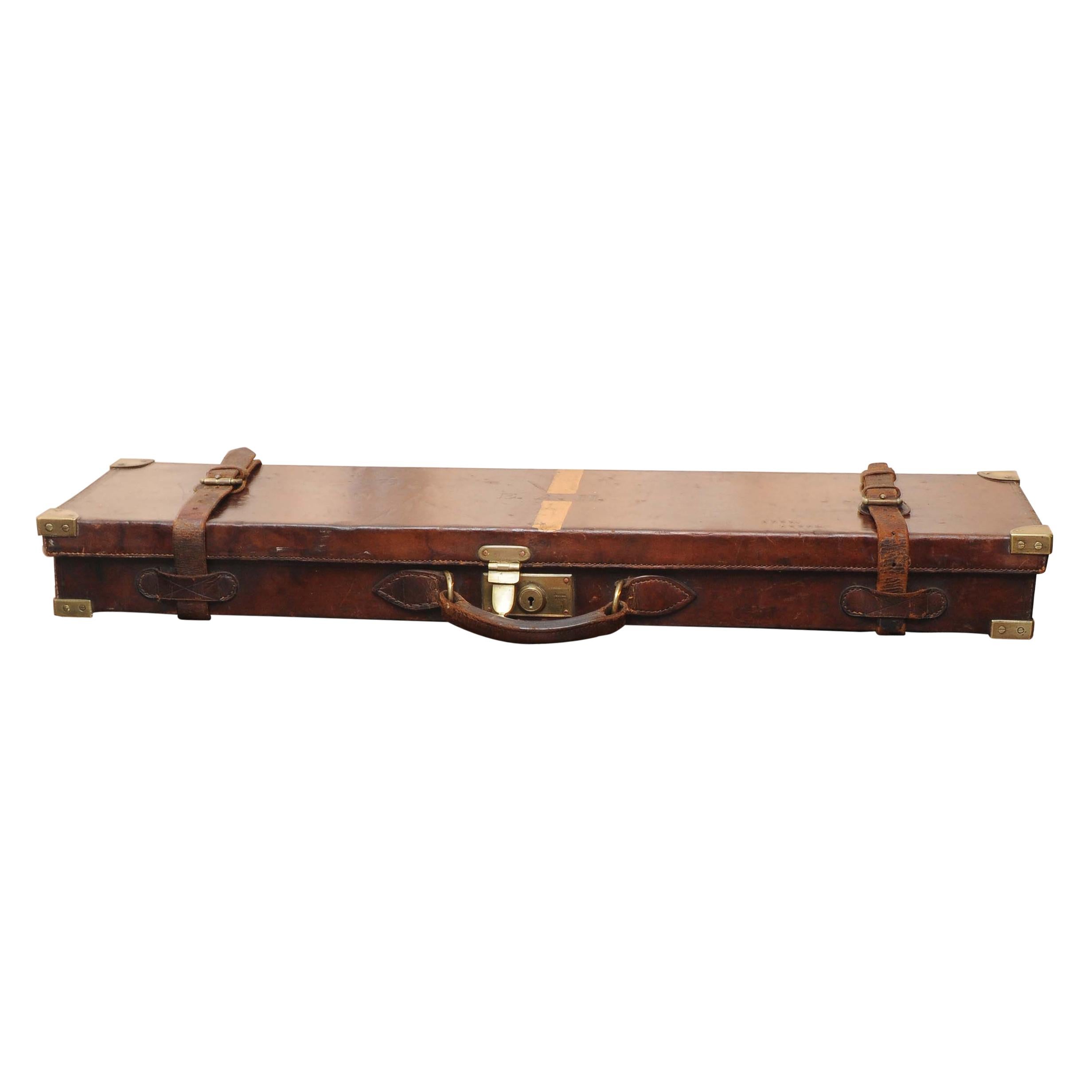 Purdey & Sons 'Royal Warrant' Victorian Leather and Brass Shotgun Case For Sale