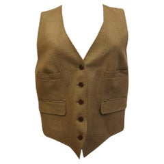 Purdey Wool Waistcoat in Sage Green