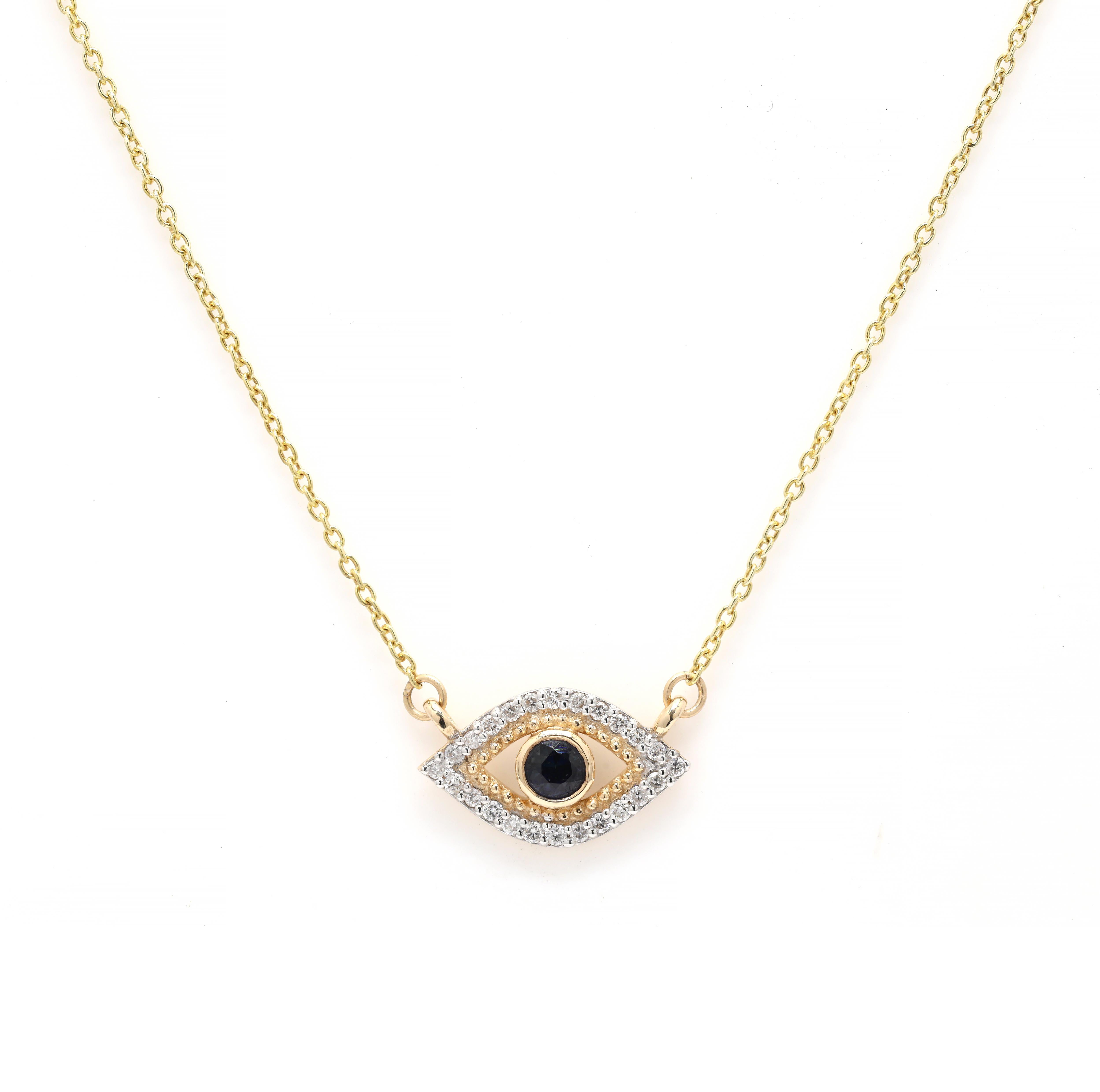 14k gold multi-color sapphire evil eye pendant manufacturer.