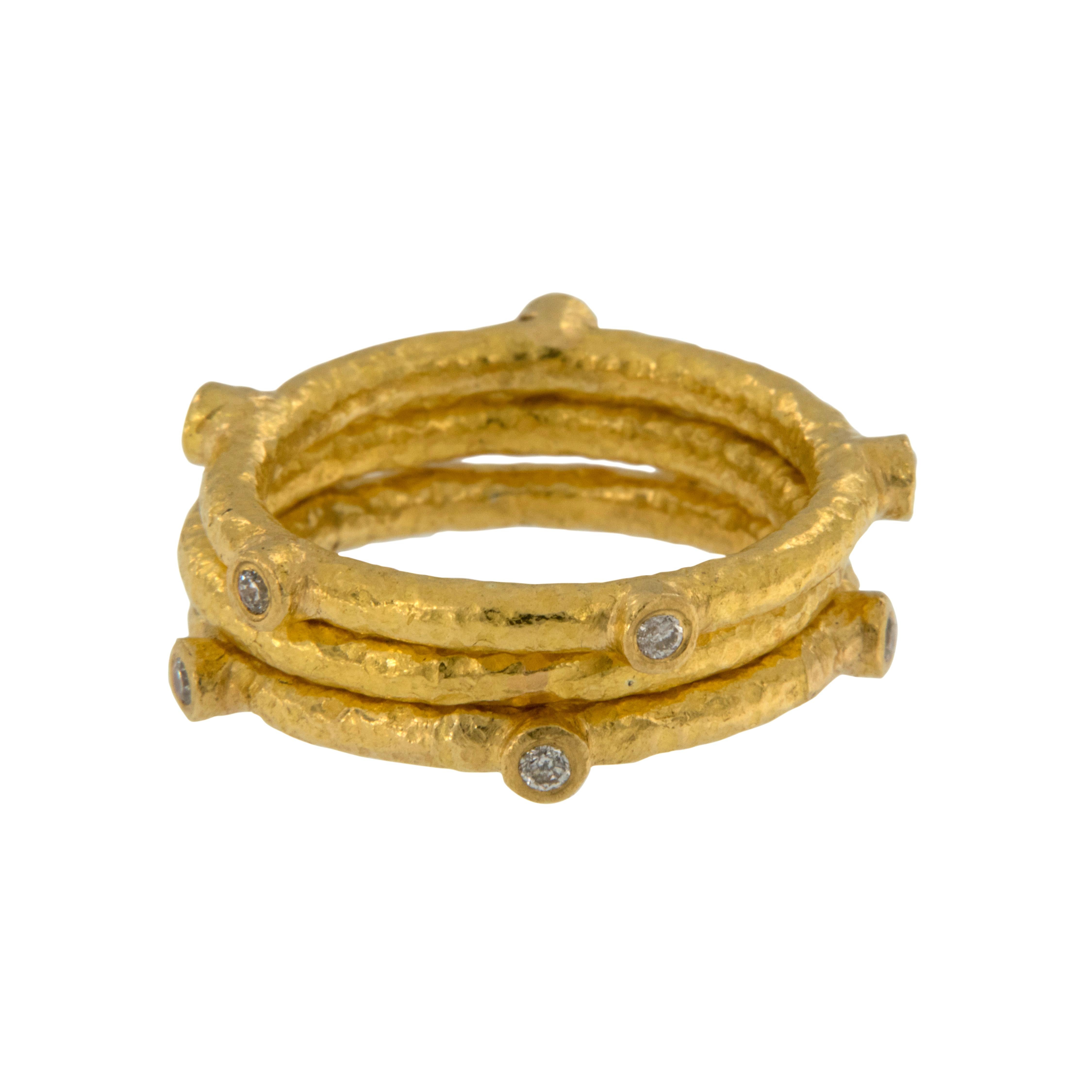 Women's or Men's Pure 24 Karat Yellow Gold Band Ring