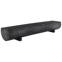 Banc en cèdre noir pur de 140 cm, conçu par Matteo Thun, fabriqué en Italie