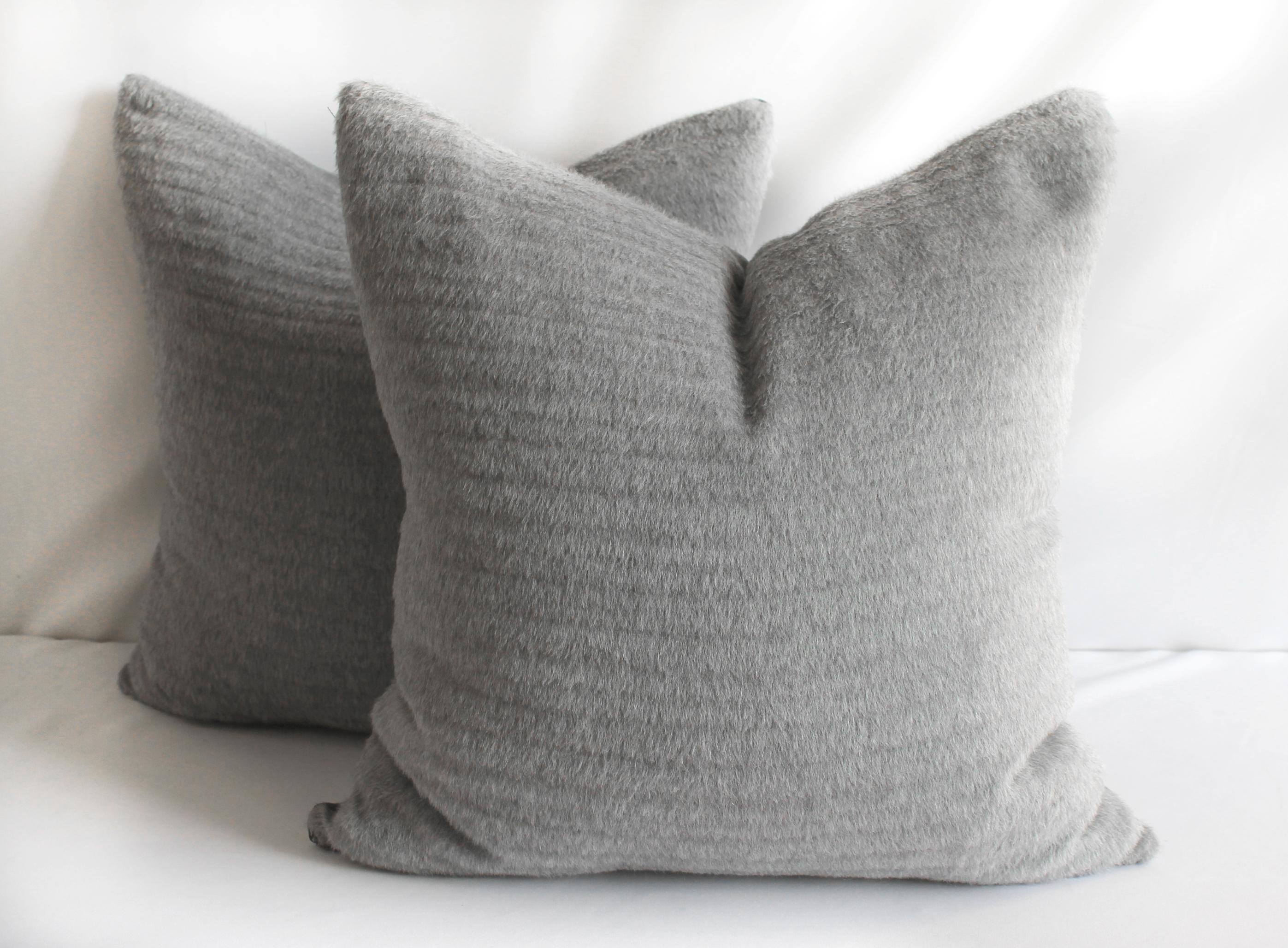 gray accent pillows