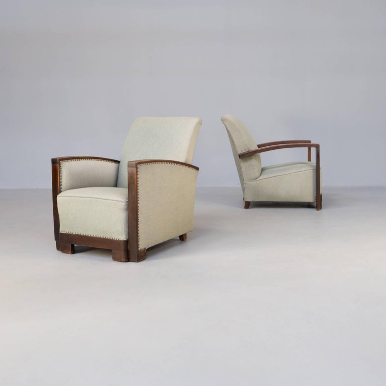 Pure Art Deco Luxury Lounge Fauteuil Set/2 For Sale at 1stDibs