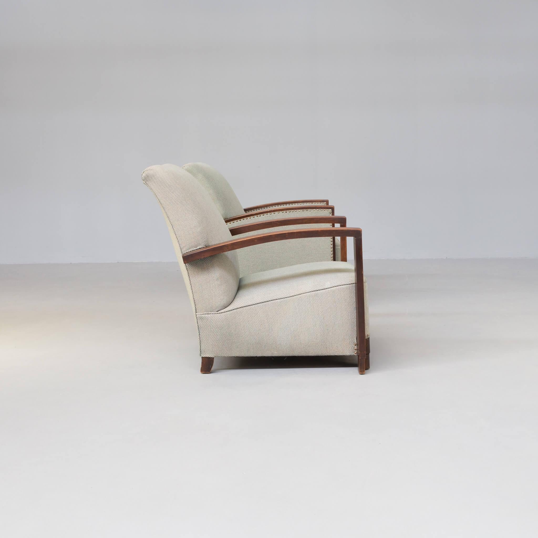 Fabric Pure Art Deco Luxury Lounge Fauteuil Set/2