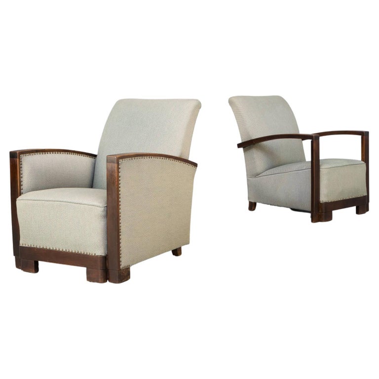 Pure Art Deco Luxury Lounge Fauteuil Set/2 For Sale at 1stDibs