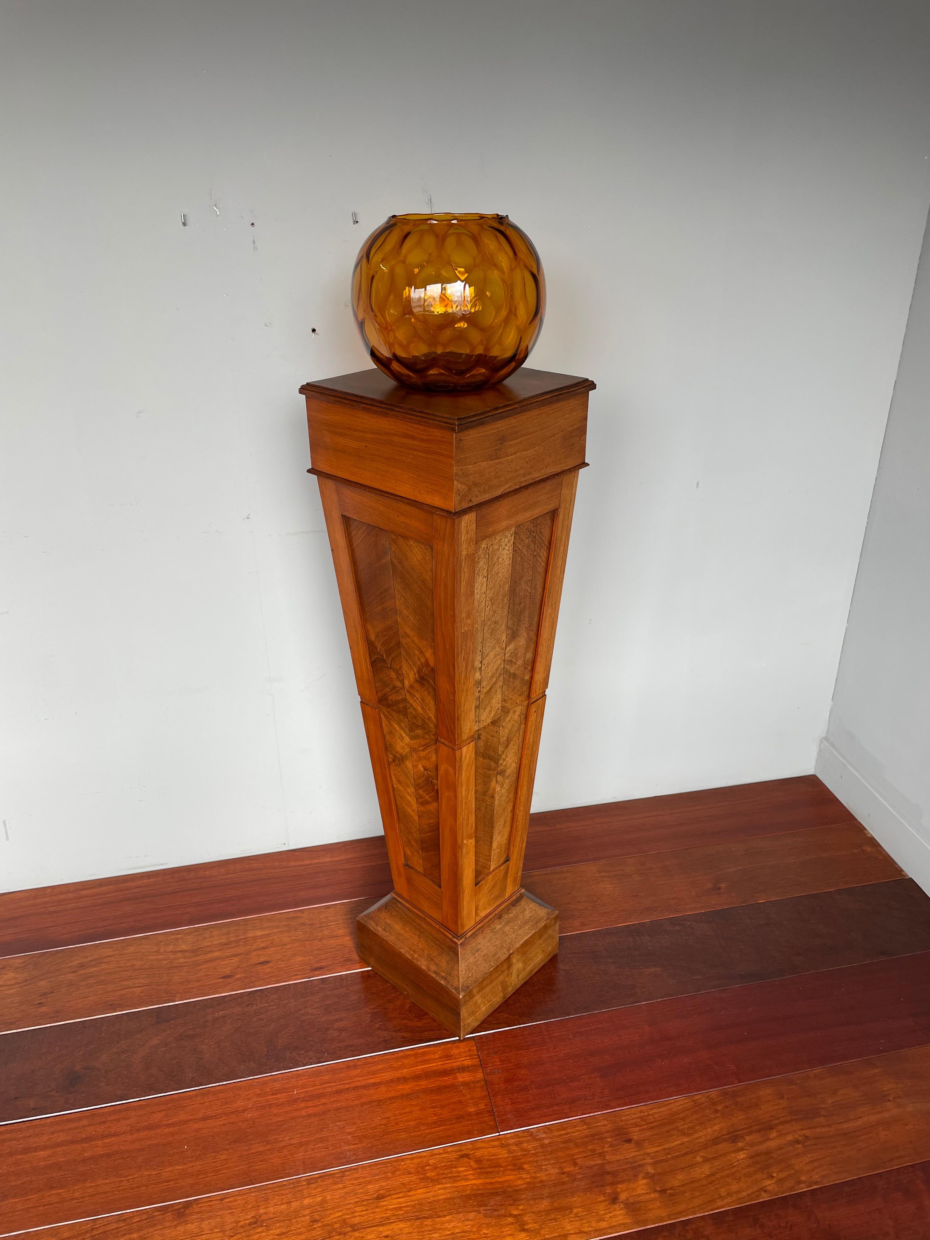 Pure Art Deco Teakwood Pedestal / Sculpture Stand for a Bust Sculpture Vase Etc. 4