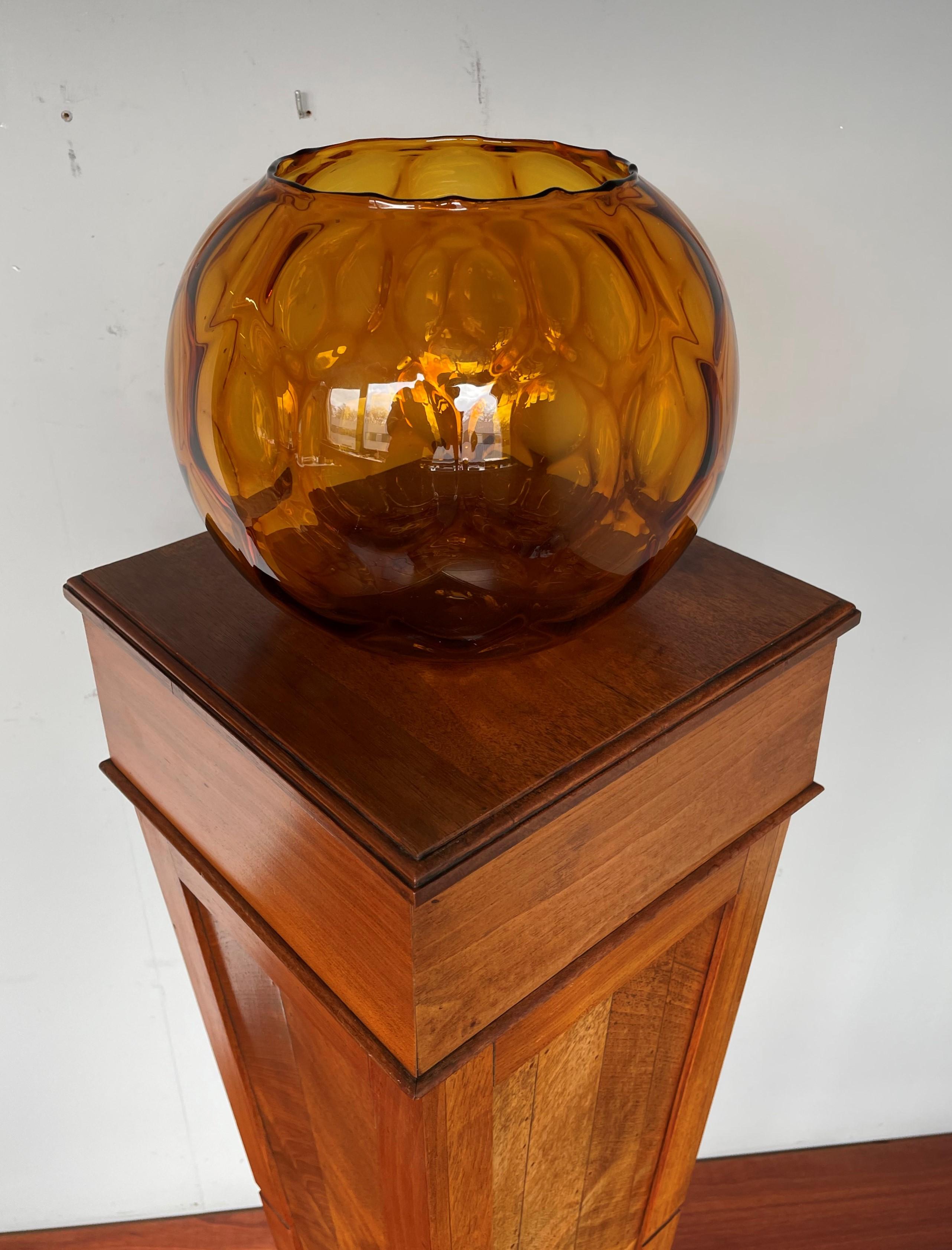 Pure Art Deco Teakwood Pedestal / Sculpture Stand for a Bust Sculpture Vase Etc. 5