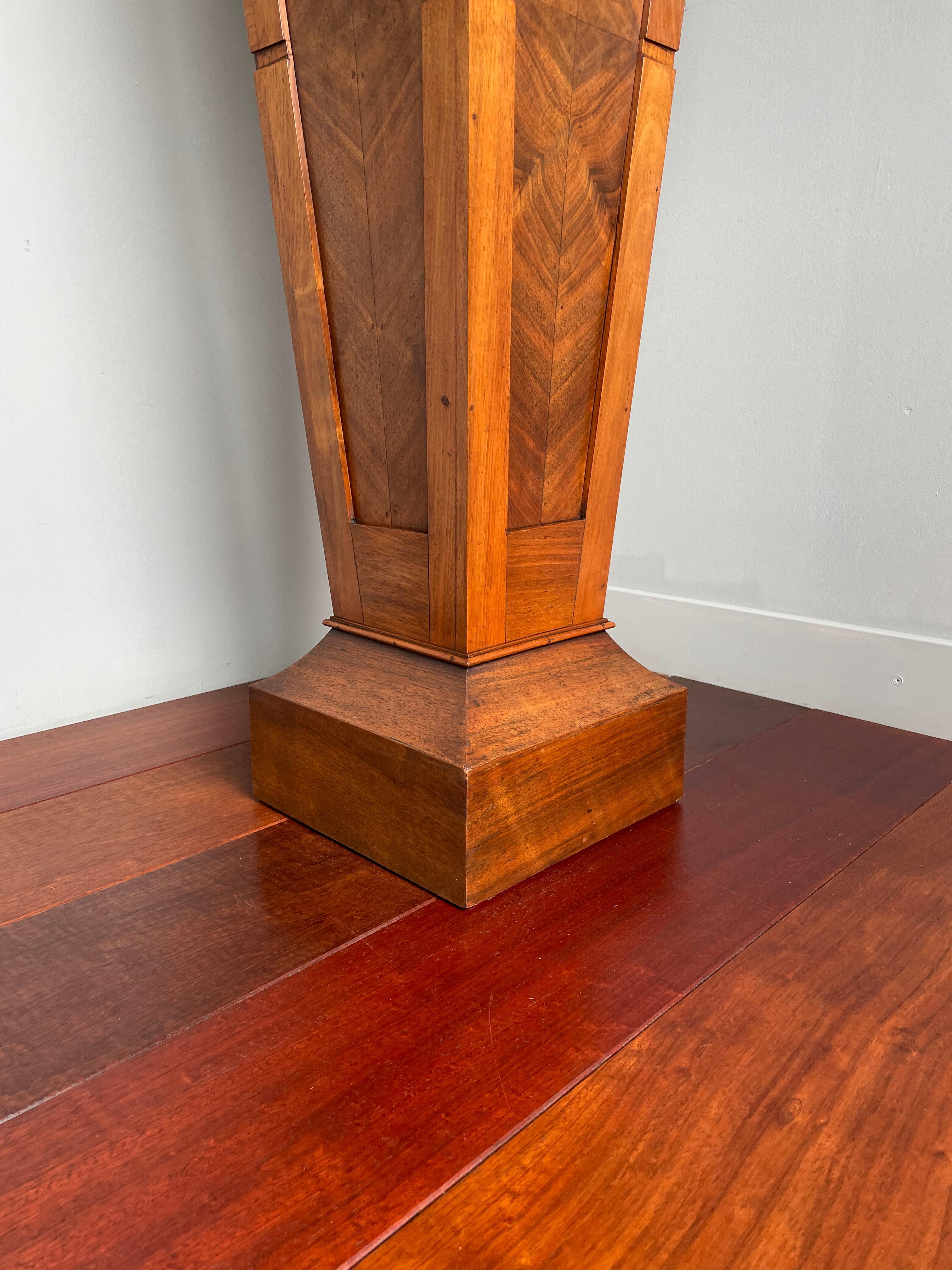 Pure Art Deco Teakwood Pedestal / Sculpture Stand for a Bust Sculpture Vase Etc. 6