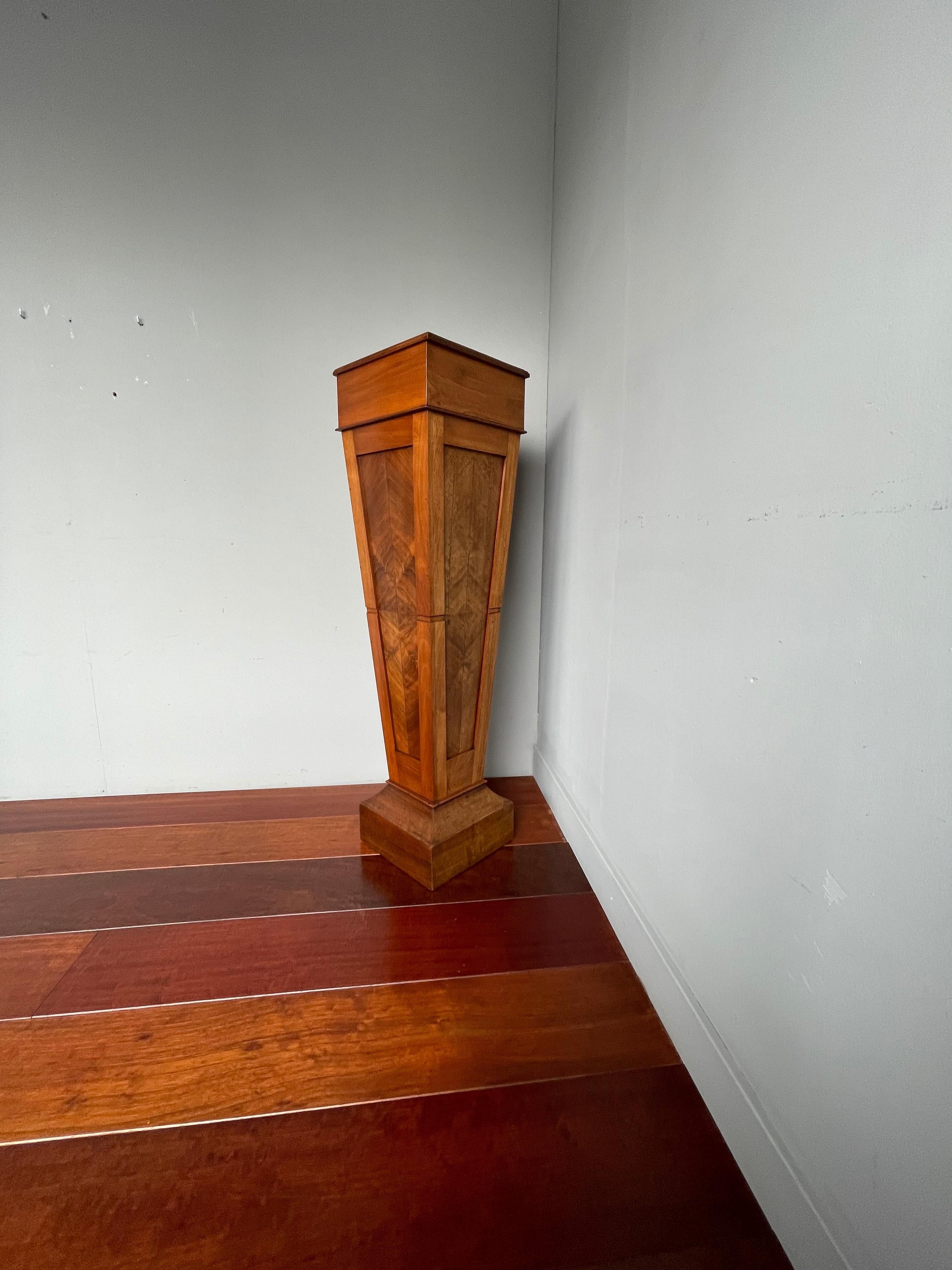 Pure Art Deco Teakwood Pedestal / Sculpture Stand for a Bust Sculpture Vase Etc. 8
