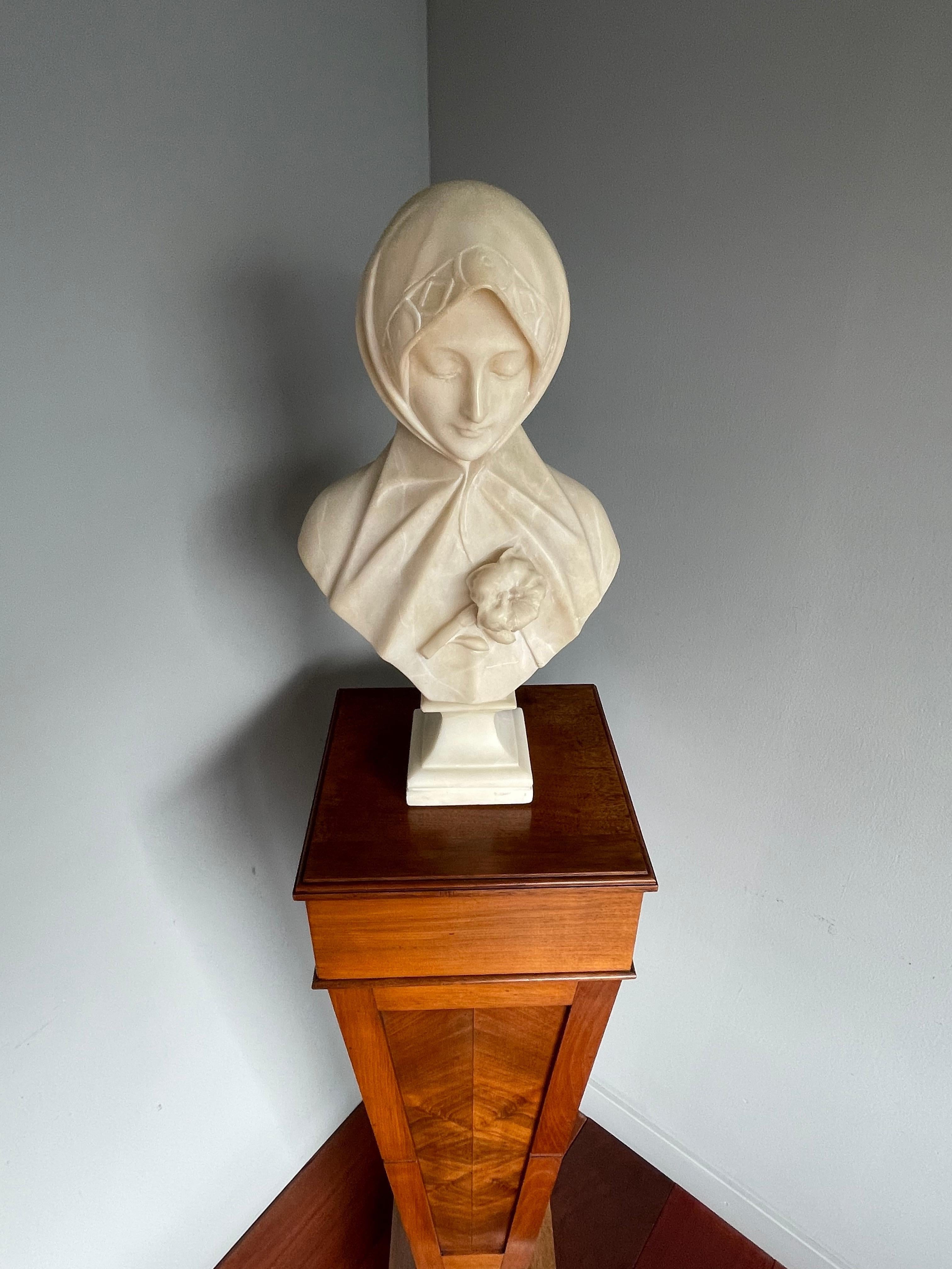 Pure Art Deco Teakwood Pedestal / Sculpture Stand for a Bust Sculpture Vase Etc. In Good Condition In Lisse, NL