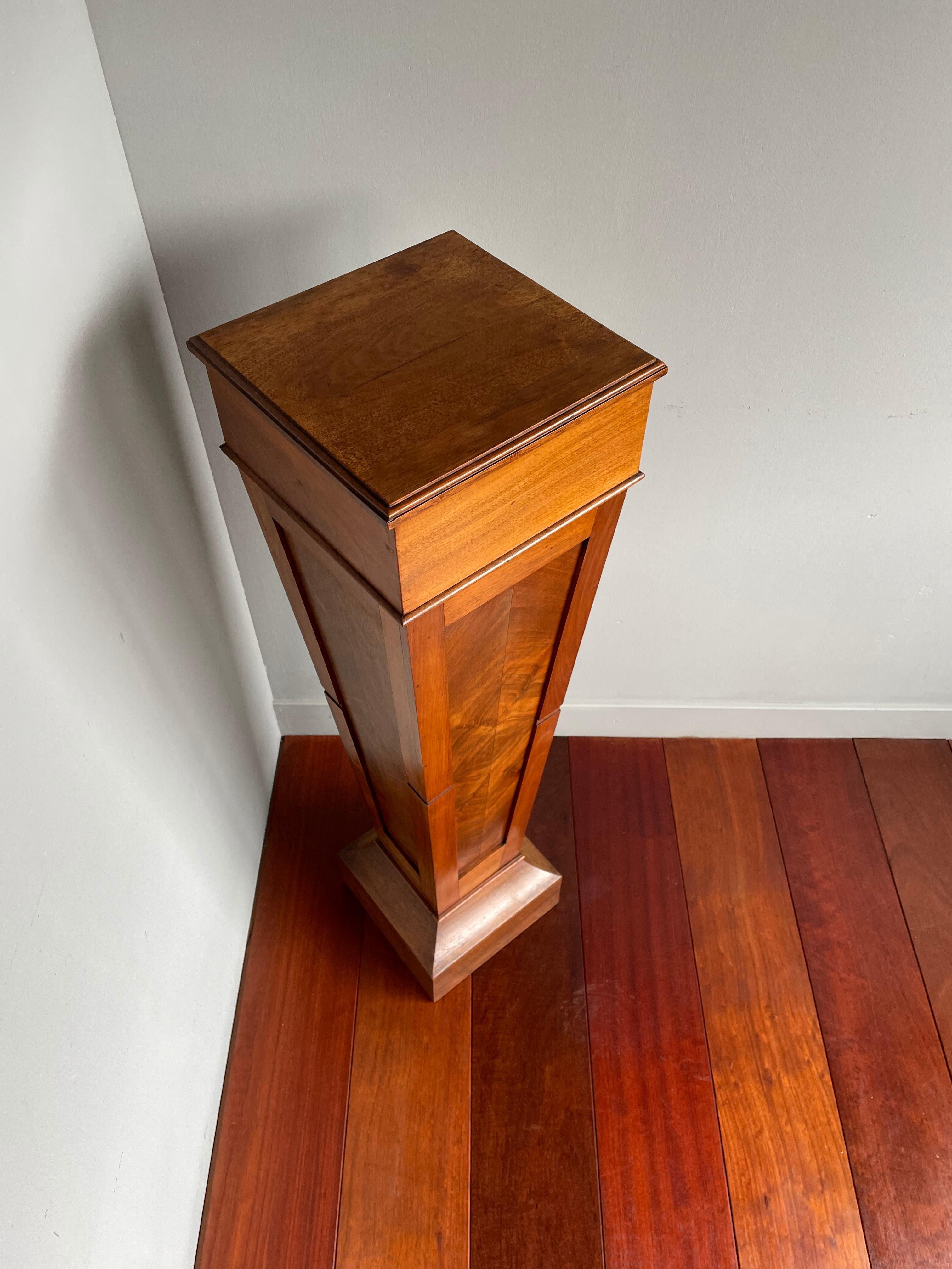 Pure Art Deco Teakwood Pedestal / Sculpture Stand for a Bust Sculpture Vase Etc. 2