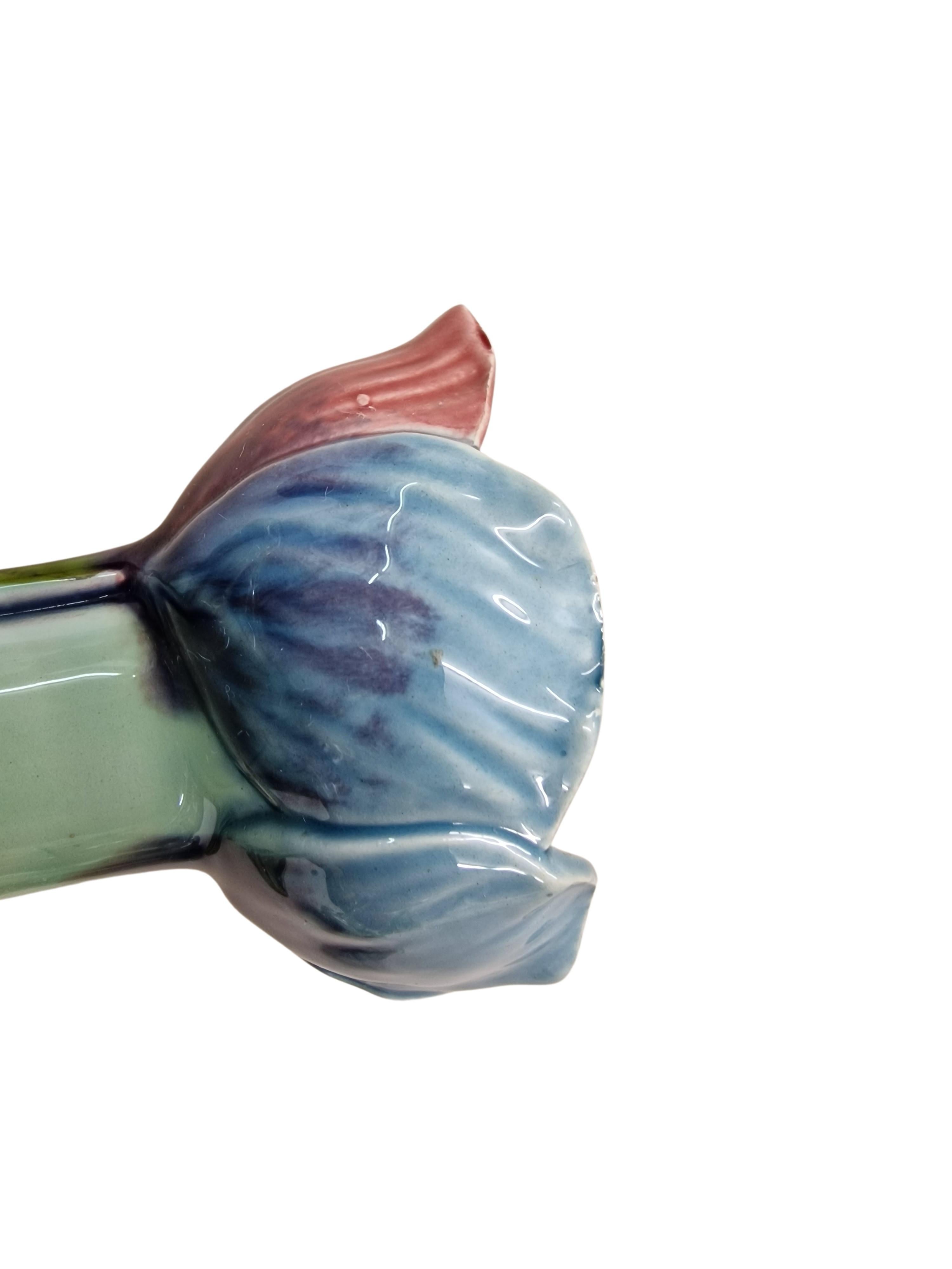 Glazed Pure Art Nouveau Set: two flower vases and jardiniere pot, Julius Dressler, 1900