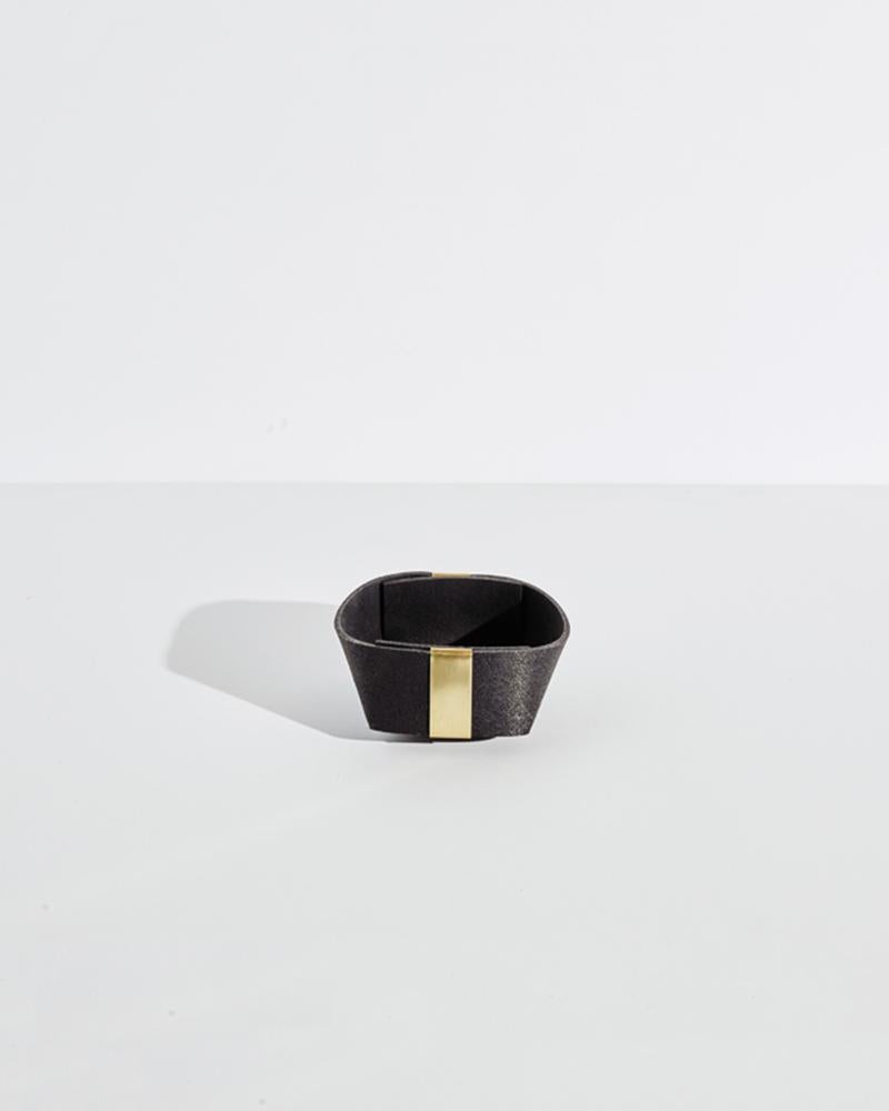 Pure Black Rubber and Brass Basket Nesting Set by Slash Objects In New Condition In Brooklyn, NY