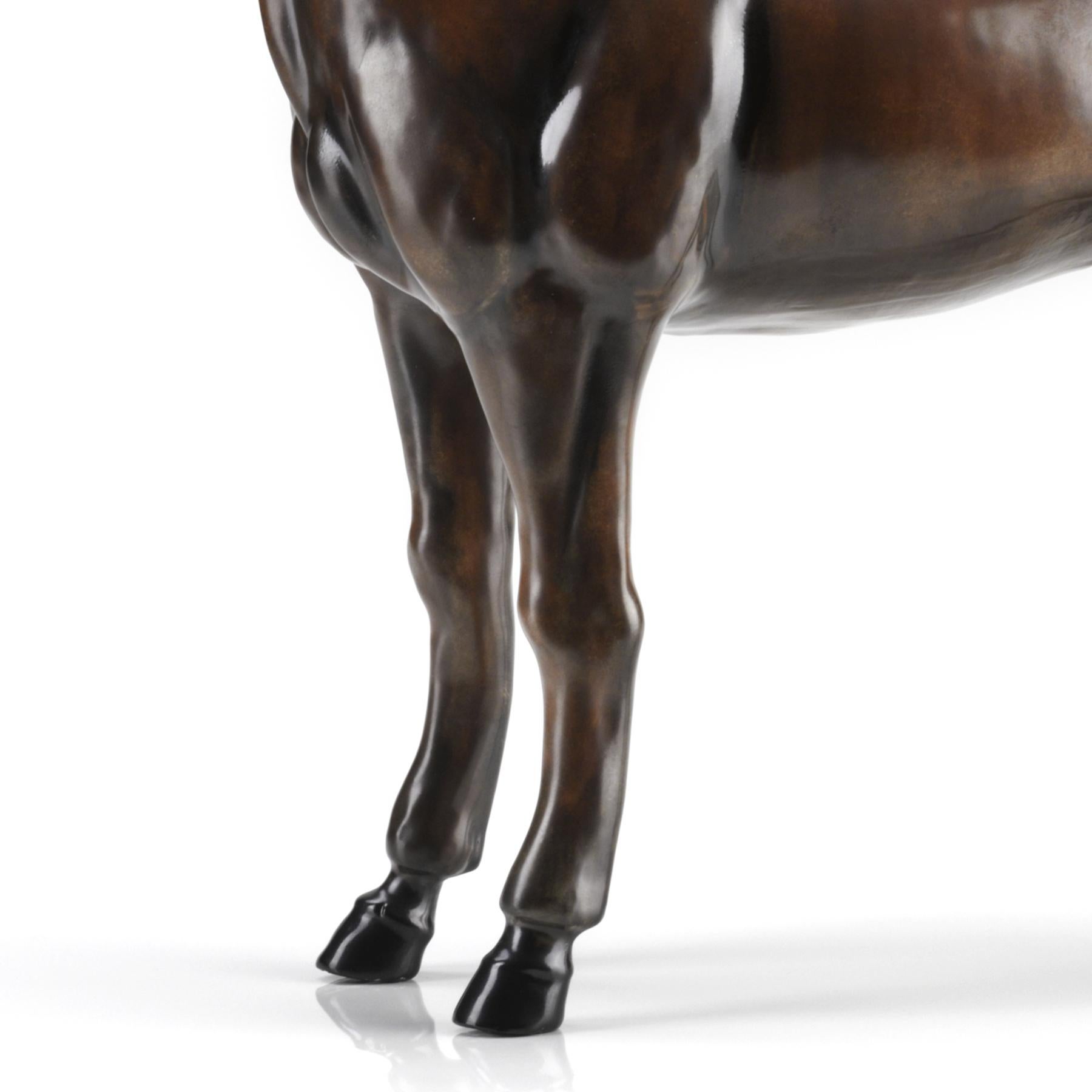 Hand-Painted Pure Bred Horse Sculpture For Sale