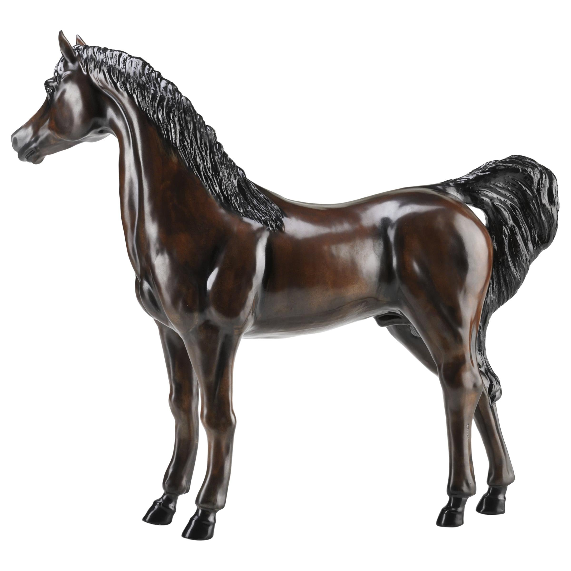 Escultura de caballo de pura raza