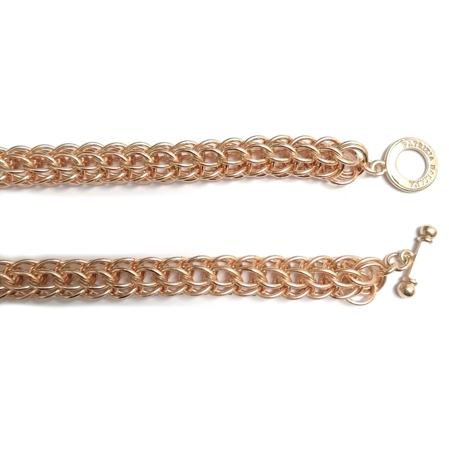Bronze chain assembled totally by hand with open links to easily change the size at any time. Our whole collection of chains stands out for the high quality of the material, workmanship and design.

Size	Price
cm. 18	€ 140,00
cm. 43	€ 180,00 	
cm.