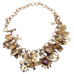 Vintage Pure Bronze "Charm" Necklace / Bracelet by Patrizia Daliana
