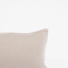 Pure Cashmere Beige Lumbar Cushion by Muchi Decor, Made in Italy