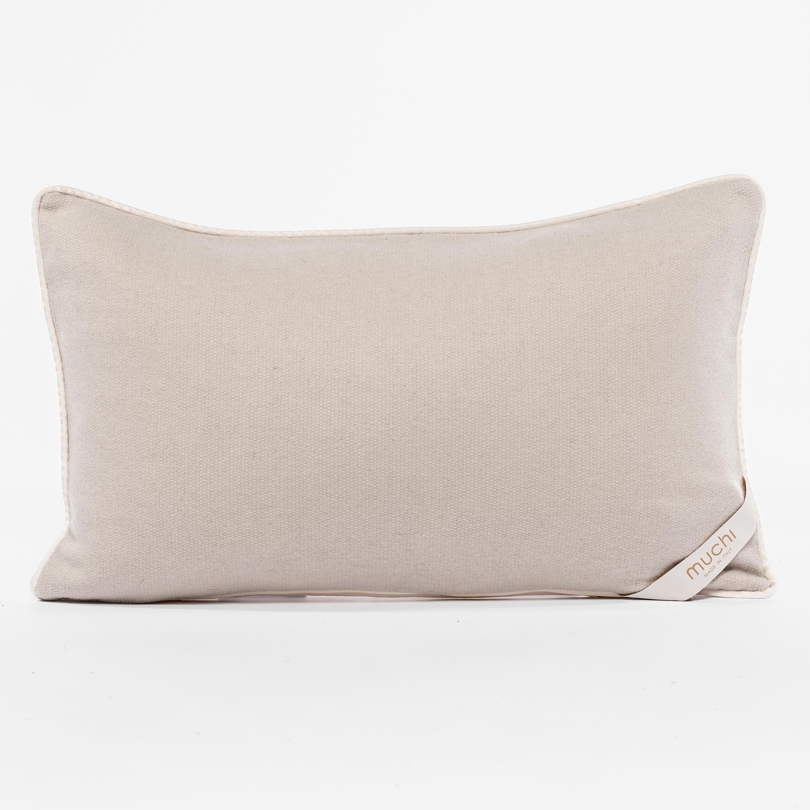 Lendenkissen aus reinem Kaschmir in Beige von Muchi Decor, hergestellt in Italien (Moderne) im Angebot