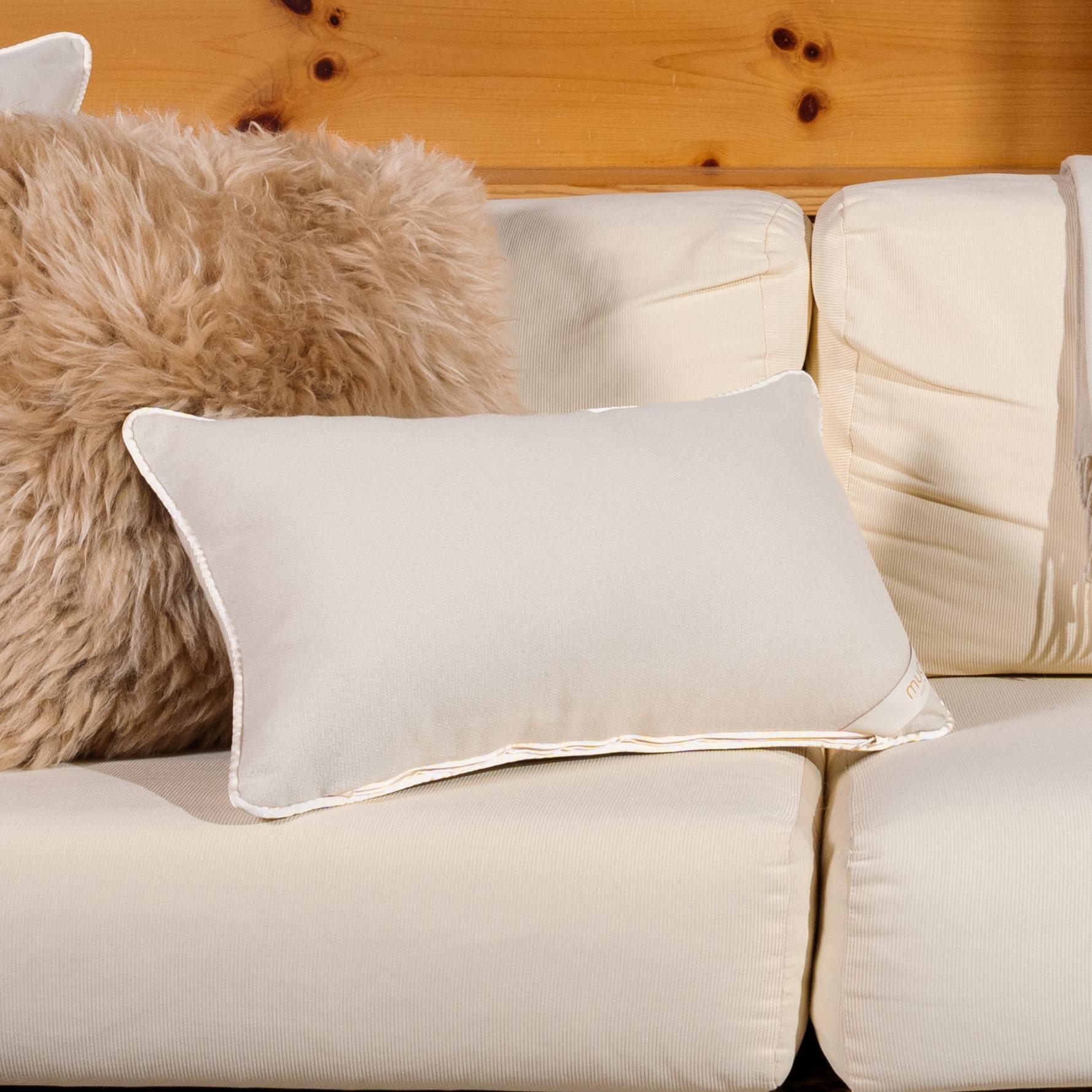 Lendenkissen aus reinem Kaschmir in Beige von Muchi Decor, hergestellt in Italien im Zustand „Neu“ im Angebot in Poviglio, IT