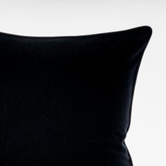 Coussin Classic en pur cachemire noir par Muchi Decor, Made in Italy