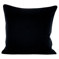Cojín clásico negro de cachemira pura by Muchi Decor, Made in Italy