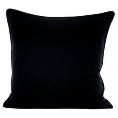 Cuscino grande nero in puro cashmere di Muchi Decor, Made in Italy