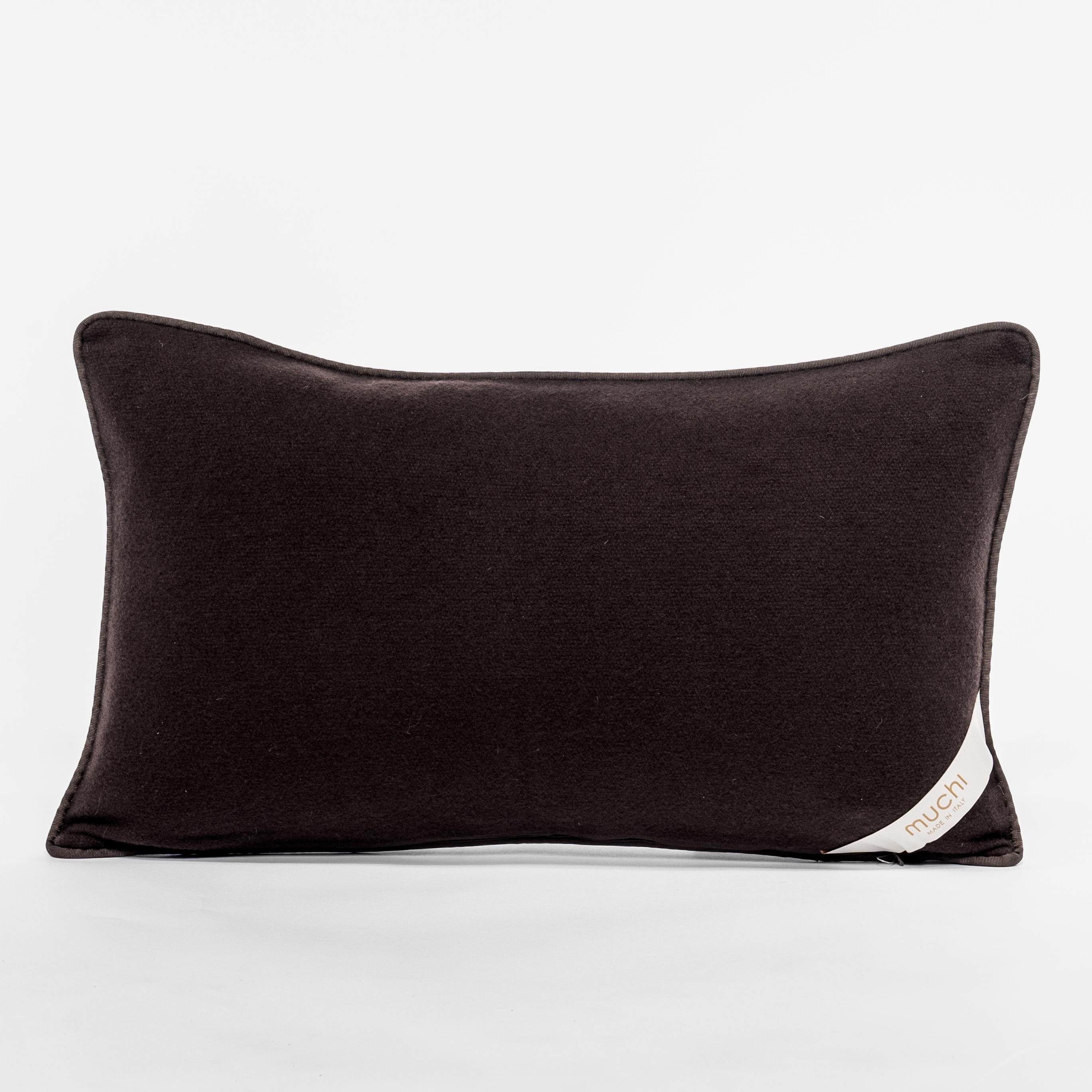 Braunes Lendenkissen aus reinem Kaschmir von Muchi Decor, hergestellt in Italien (Moderne) im Angebot