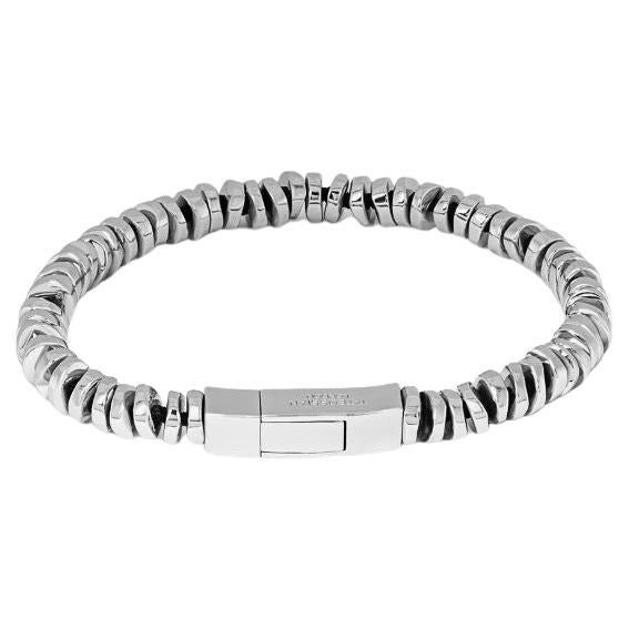 Pure Click Bead Bracelet in Sterling Silver, Size S For Sale