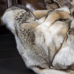 Pure Coyote Fur Plaid with Cashemire